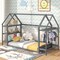 Twin Size Montessori Floor House Bed with Detachable Storage Shelves